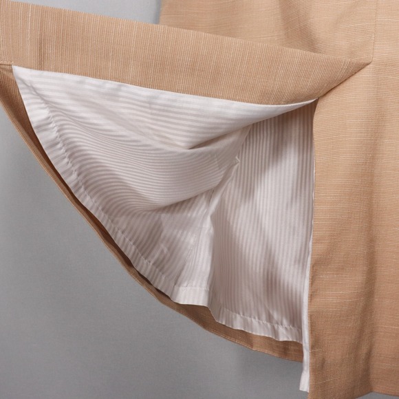 Peter Som Womens Beige Virgin Wool Linen Blend Pencil Skirt Size 2 Office Casual - Picture 4 of 7